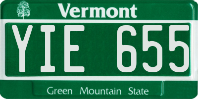 VT license plate YIE655
