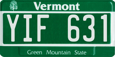 VT license plate YIF631