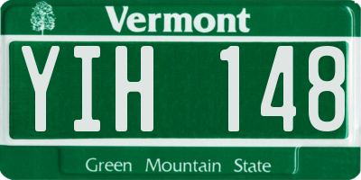 VT license plate YIH148