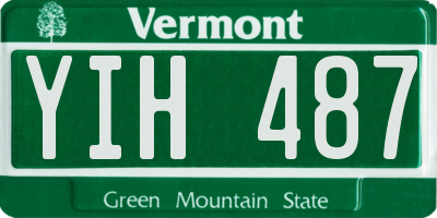 VT license plate YIH487