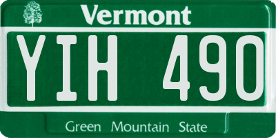 VT license plate YIH490