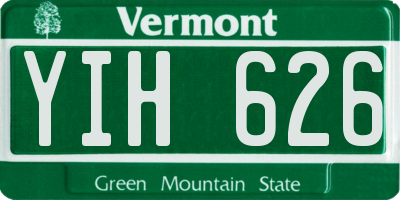 VT license plate YIH626