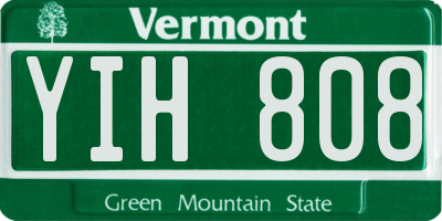 VT license plate YIH808