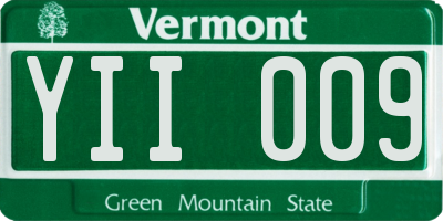 VT license plate YII009