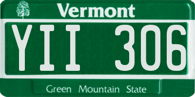 VT license plate YII306