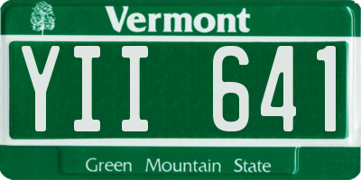 VT license plate YII641