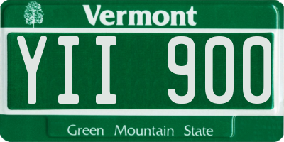 VT license plate YII900