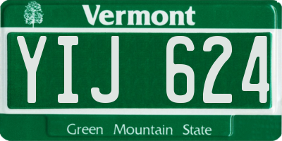 VT license plate YIJ624