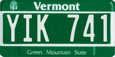 VT license plate YIK741