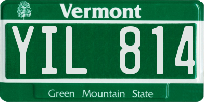 VT license plate YIL814