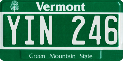 VT license plate YIN246