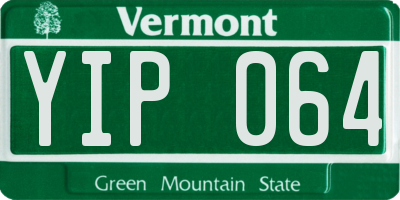 VT license plate YIP064