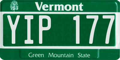 VT license plate YIP177