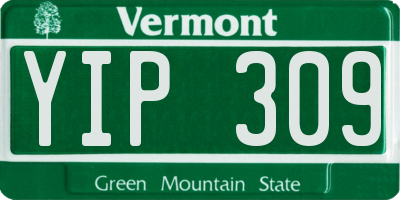 VT license plate YIP309
