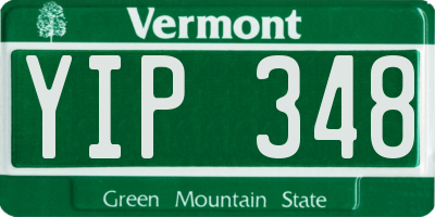 VT license plate YIP348
