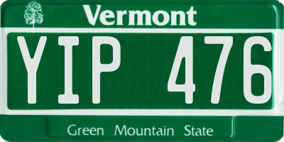 VT license plate YIP476