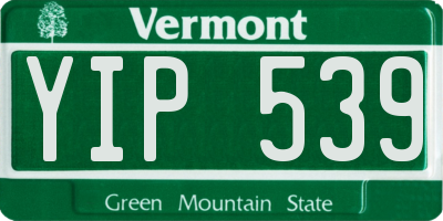 VT license plate YIP539