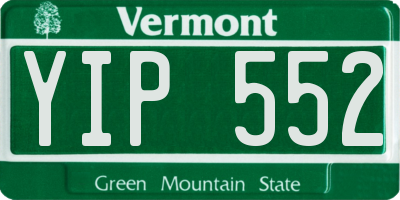 VT license plate YIP552