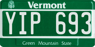 VT license plate YIP693