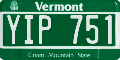 VT license plate YIP751