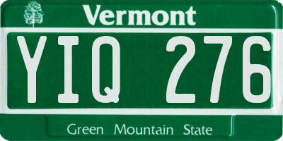 VT license plate YIQ276