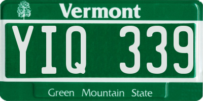 VT license plate YIQ339