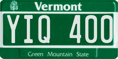 VT license plate YIQ400