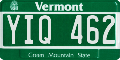 VT license plate YIQ462