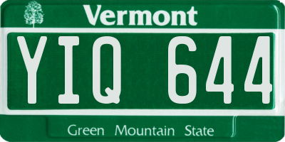 VT license plate YIQ644