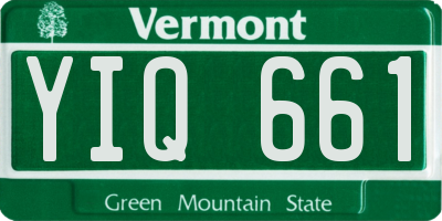VT license plate YIQ661