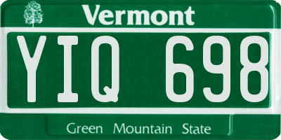 VT license plate YIQ698