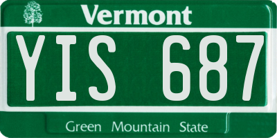 VT license plate YIS687