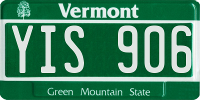 VT license plate YIS906
