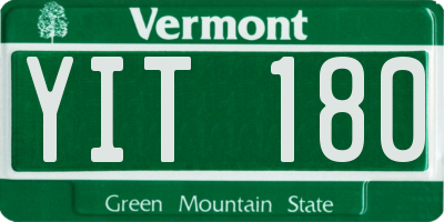 VT license plate YIT180