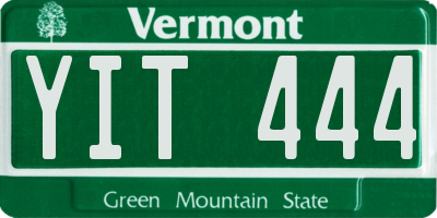 VT license plate YIT444