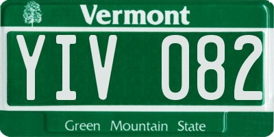 VT license plate YIV082