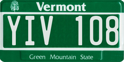 VT license plate YIV108