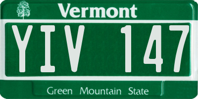 VT license plate YIV147