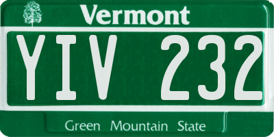 VT license plate YIV232