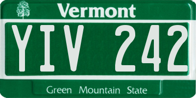 VT license plate YIV242