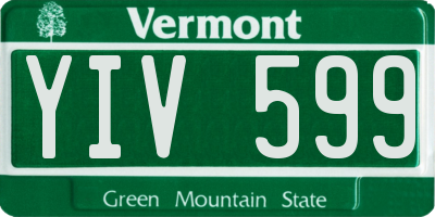 VT license plate YIV599