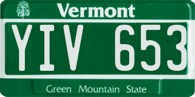 VT license plate YIV653