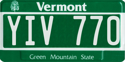 VT license plate YIV770