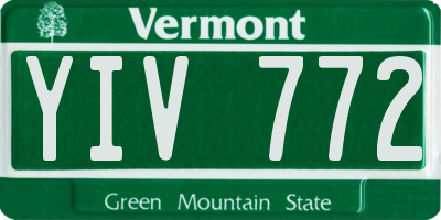 VT license plate YIV772