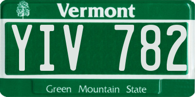 VT license plate YIV782