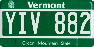 VT license plate YIV882