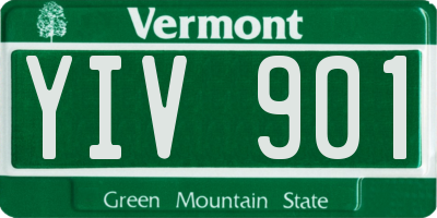 VT license plate YIV901