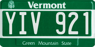 VT license plate YIV921