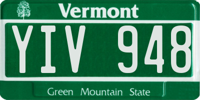 VT license plate YIV948