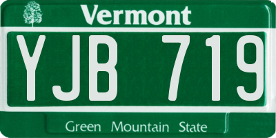 VT license plate YJB719